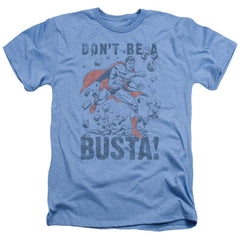Superman Busta Men's 30/1 Heather 60 40 Poly SS T