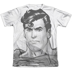 Superman Bw Supes Head Men's Regular Fit Poly Cotton SS T