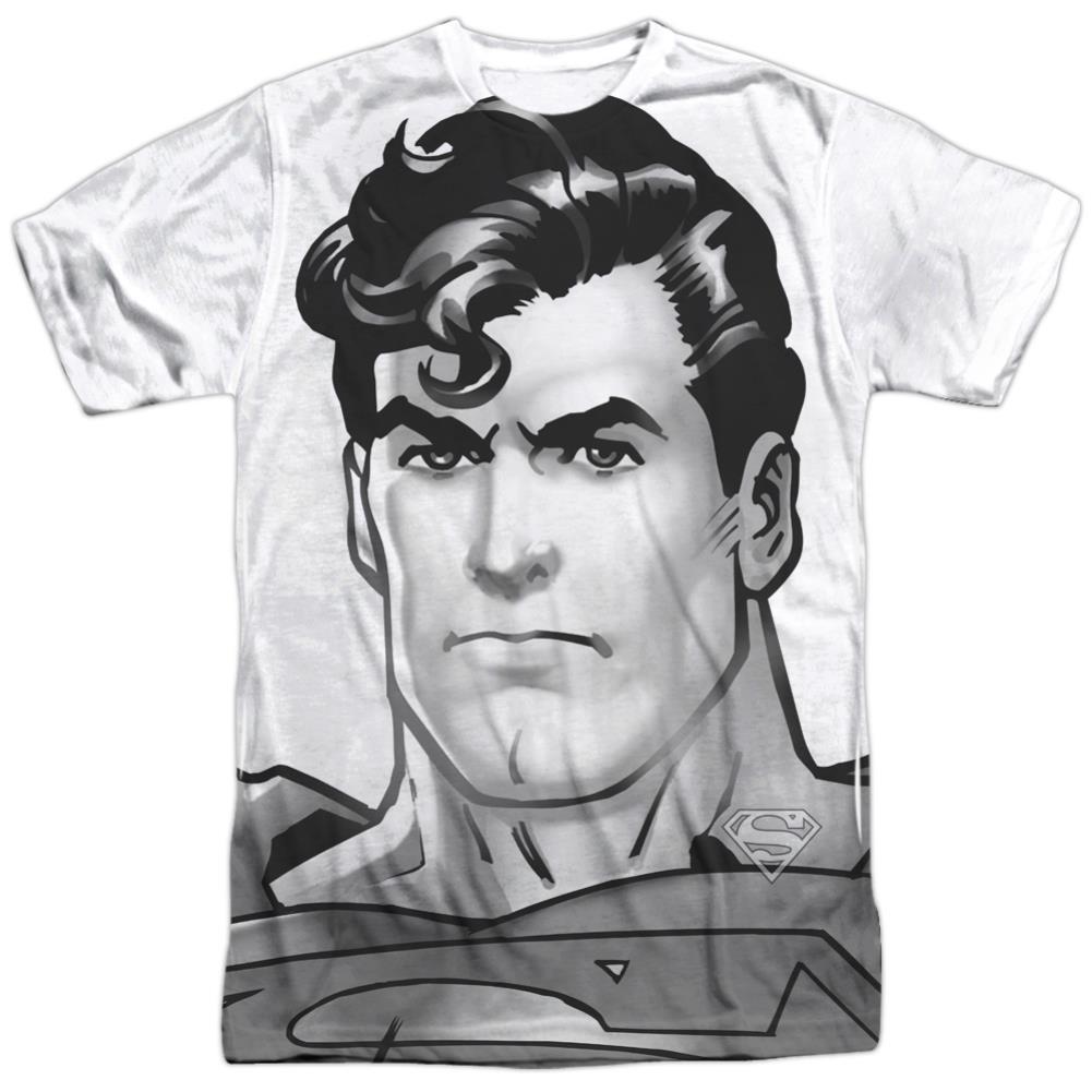 Superman Bw Supes Head Men's Regular Fit Polyester SS T
