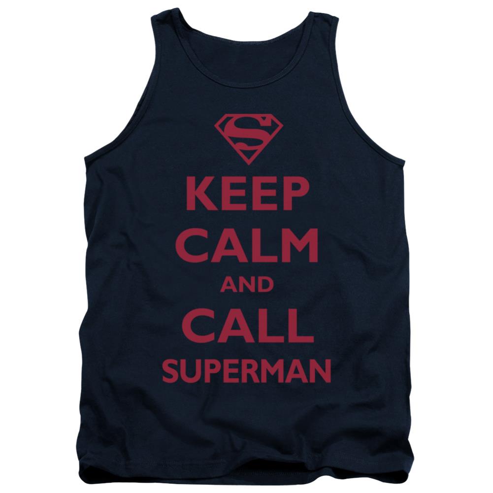 Superman Call Superman Men's 18/1 Cotton Tank Top