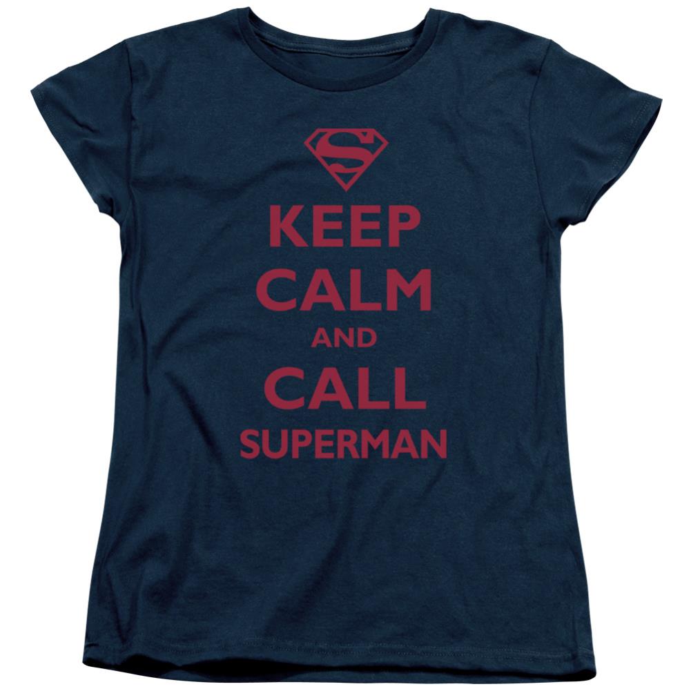 Superman Call Superman Women's 18/1 Cotton SS T