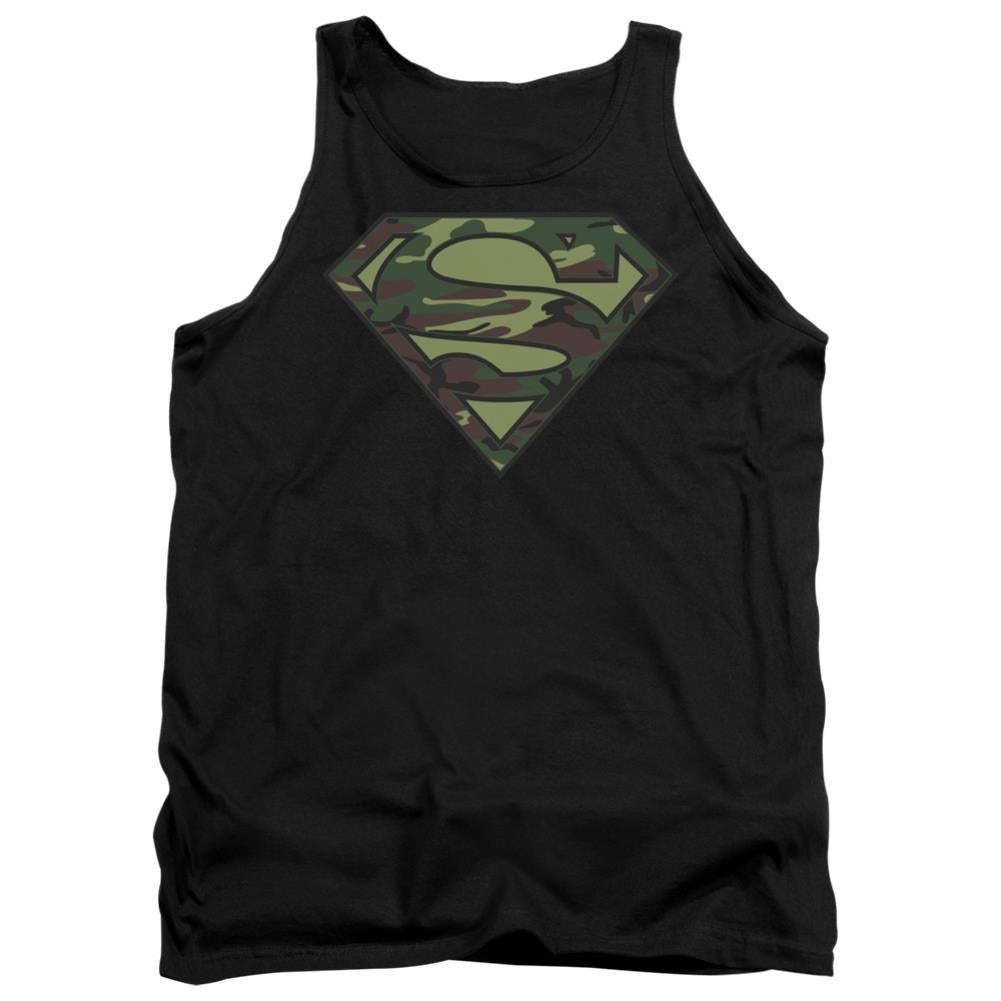 Superman Camo Logo Men's 18/1 Cotton Tank Top
