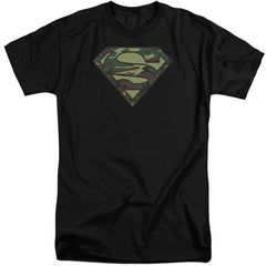 Superman Camo Logo Men's 18/1 Tall Cotton SS T