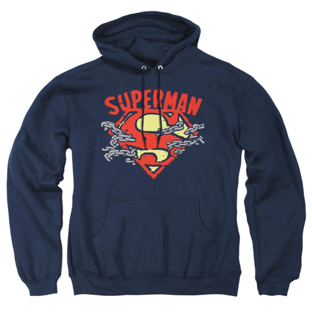 Superman Chain Breaking Men's Pull-Over 75 25 Poly Hoodie