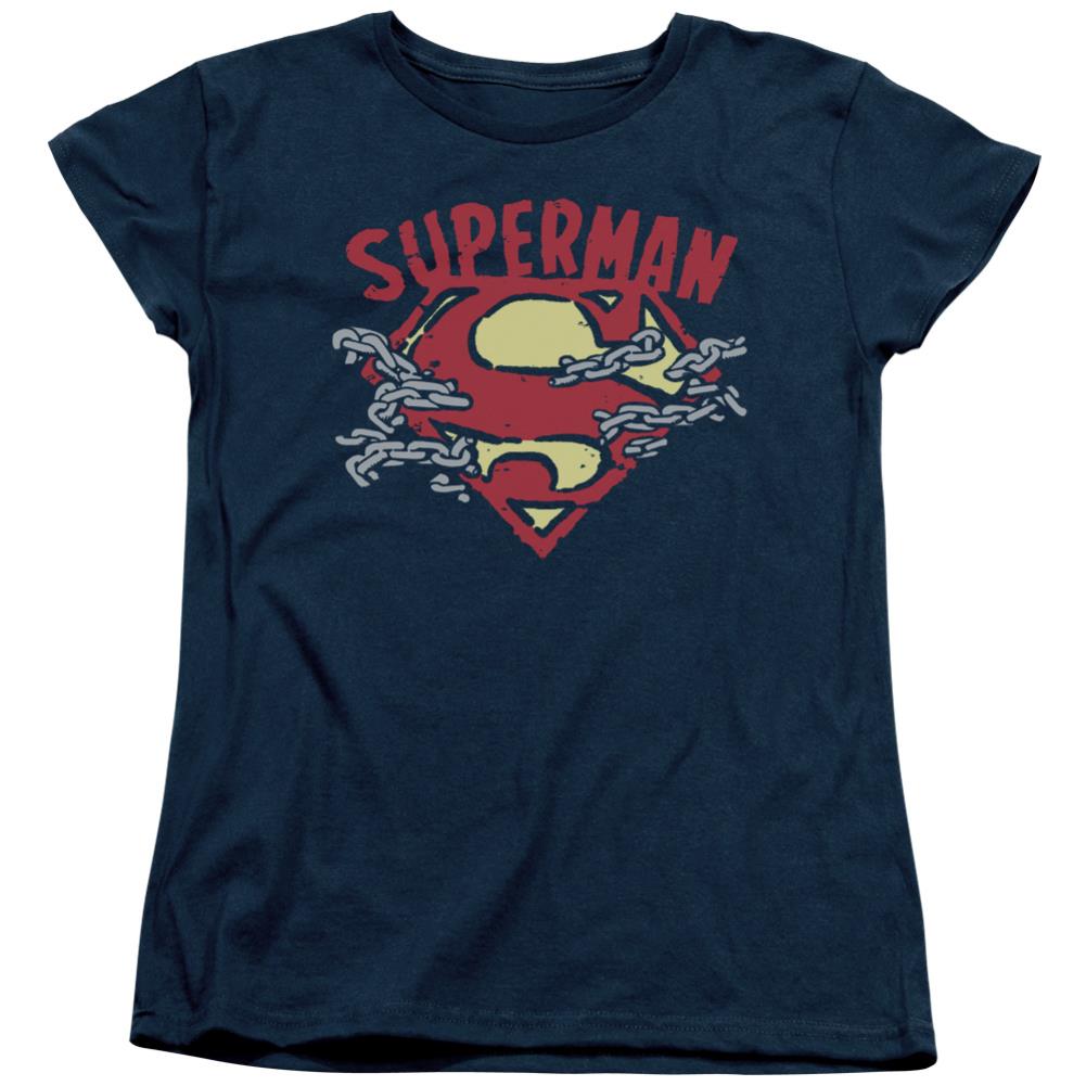 Superman Chain Breaking Women's 18/1 Cotton SS T