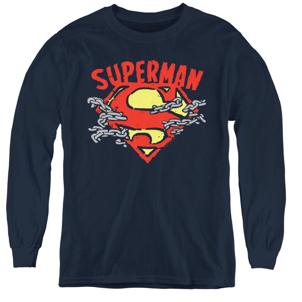 Superman Chain Breaking Youth LS T