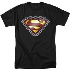 Superman Chained Shield Men's 18/1 Cotton SS T