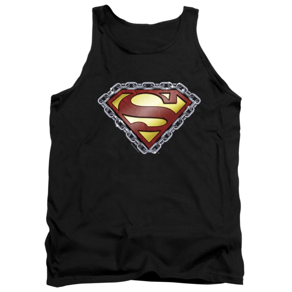 Superman Chained Shield Men's 18/1 Cotton Tank Top