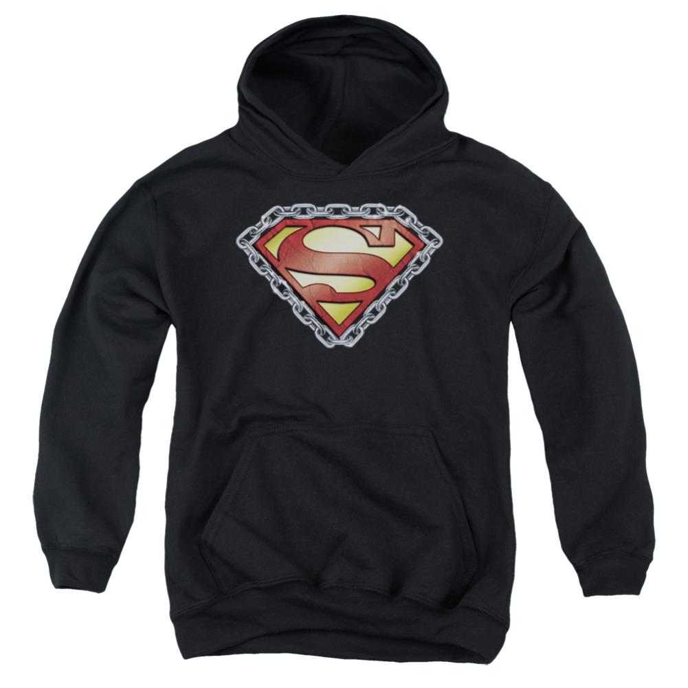 Superman Chained Shield Youth Cotton Poly Pull-Over Hoodie