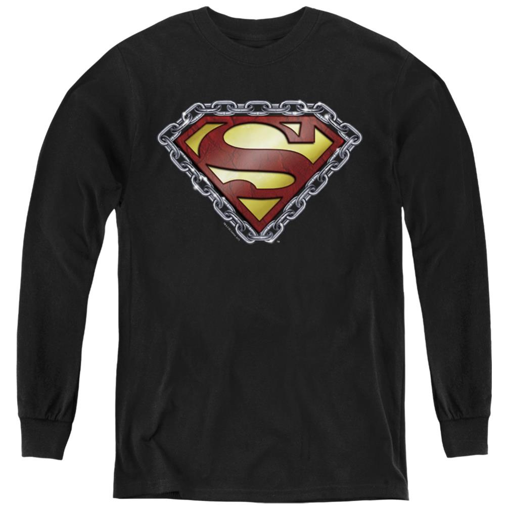 Superman Chained Shield Youth LS T