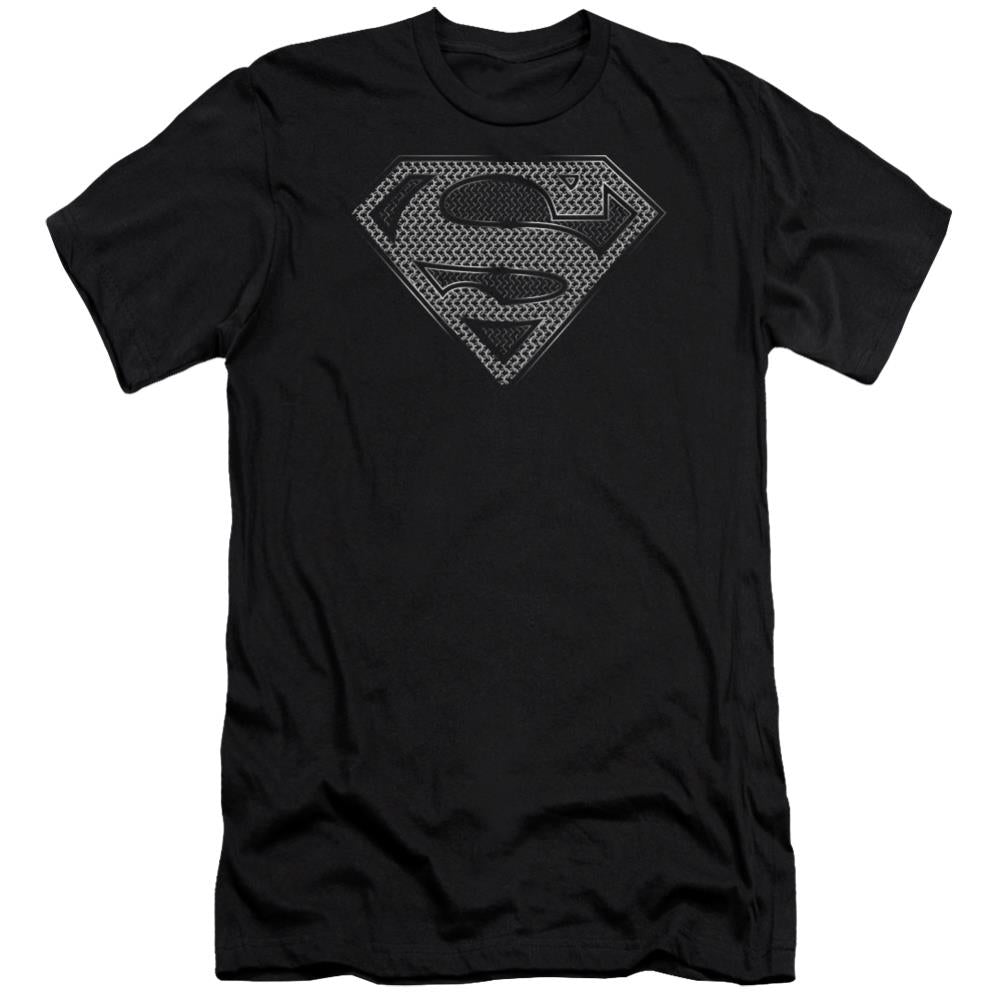 Superman Chainmail Men's Ultra-Soft 30/1 Cotton Slim SS T
