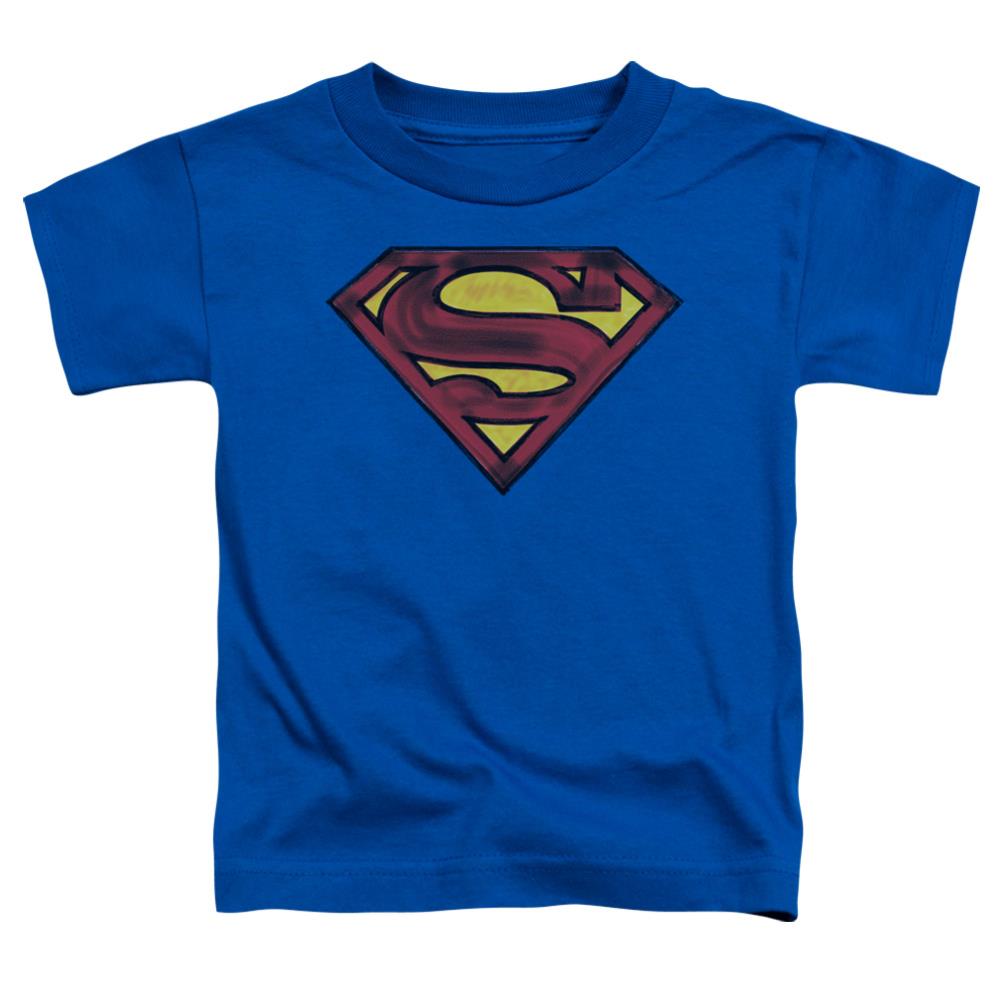 Superman Charcoal Shield Toddler 18/1 Cotton SS T