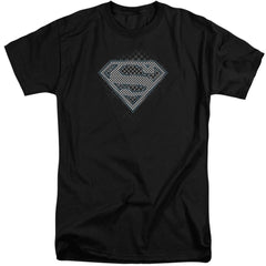 Superman Checkerboard Men's 18/1 Tall Cotton SS T