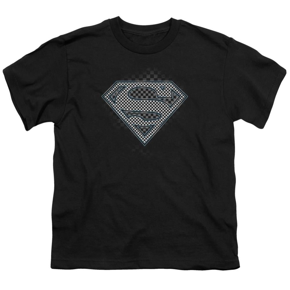 Superman Checkerboard Youth 18/1 100% Cotton SS T