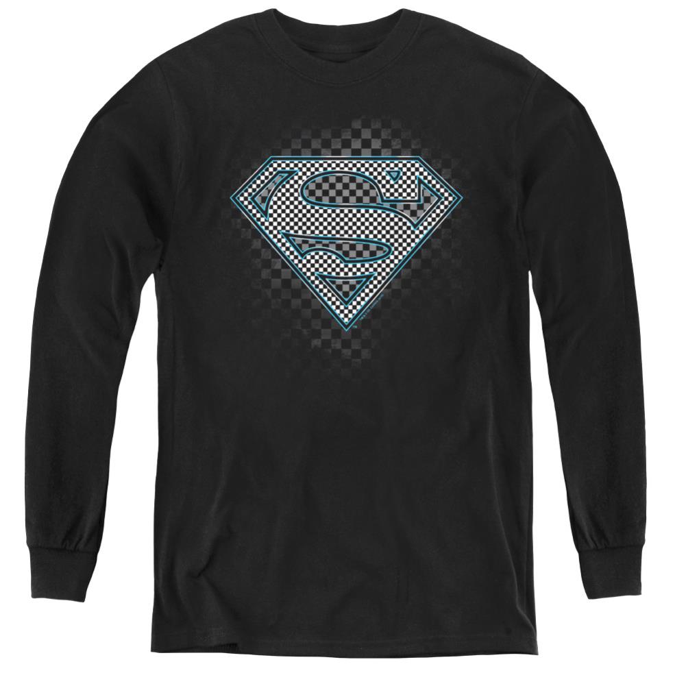 Superman Checkerboard Youth LS T