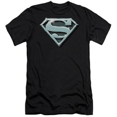 Superman Chrome Shield Men's Ultra-Soft 30/1 Cotton Slim SS T
