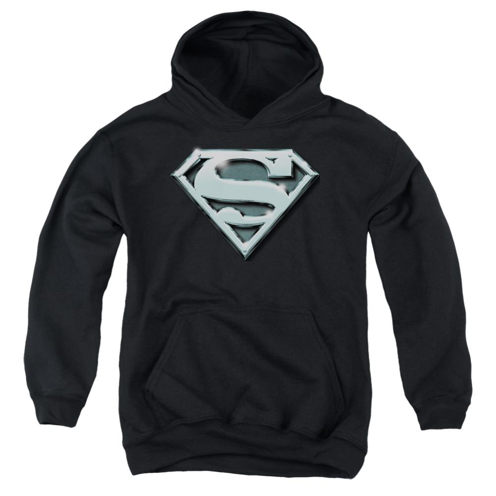 Superman Chrome Shield Youth Cotton Poly Pull-Over Hoodie