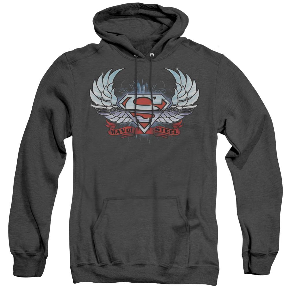 Superman Chrome Wings Shield Men's Pull-Over Hoodie