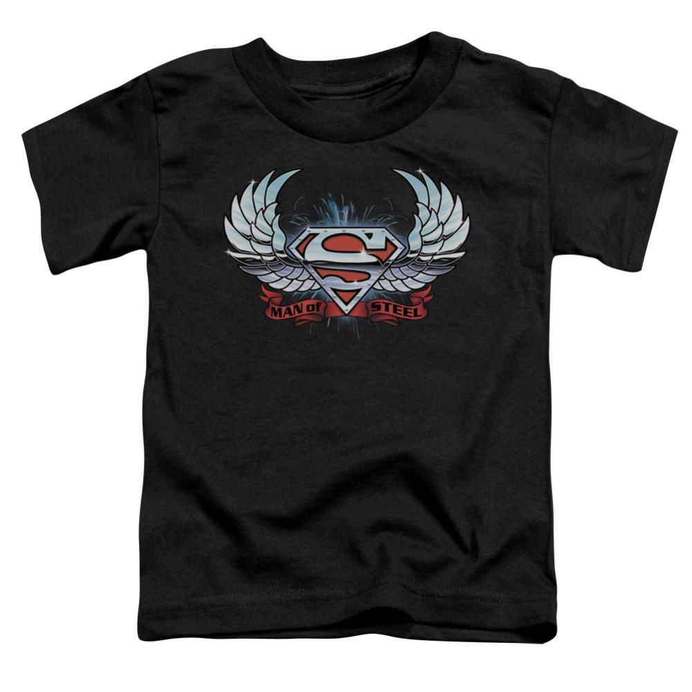 Superman Chrome Wings Shield Toddler 18/1 Cotton SS T