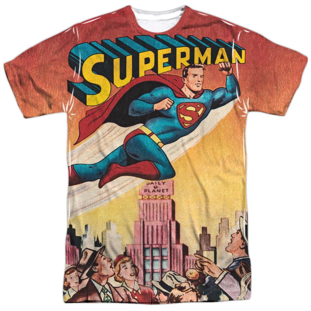 Superman City Flying Men's Regular Fit Polyester SS T