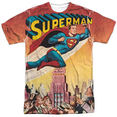 Superman City Flying Men's Regular Fit Polyester SS T