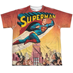 Superman City Flying Youth Regular Fit Poly SS T
