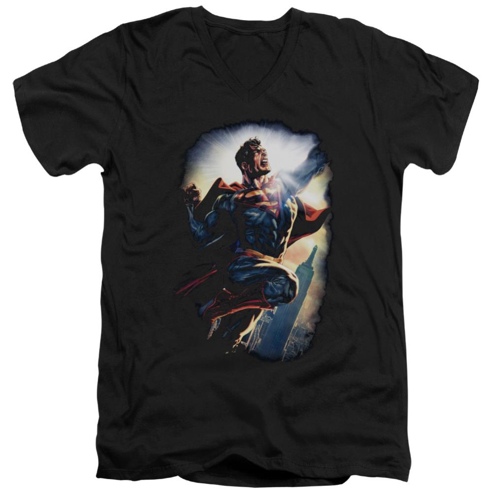 Superman Ck Superstar Men's 30/1 Cotton Slim V-Neck T