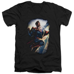 Superman Ck Superstar Men's 30/1 Cotton Slim V-Neck T