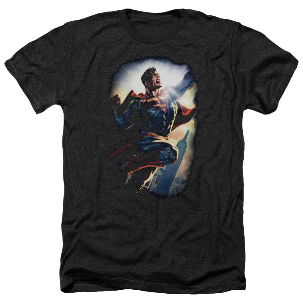 Superman Ck Superstar Men's 30/1 Heather 60 40 Poly SS T