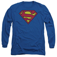 Superman Classic Logo Men's 18/1 Cotton LS T
