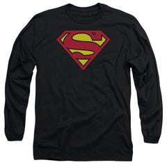 Superman Classic Logo Men's 18/1 Cotton LS T
