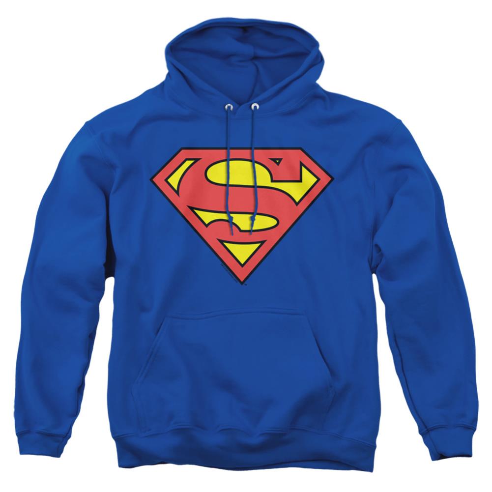 Superman Classic Logo Men's Pull-Over 75 25 Poly Hoodie