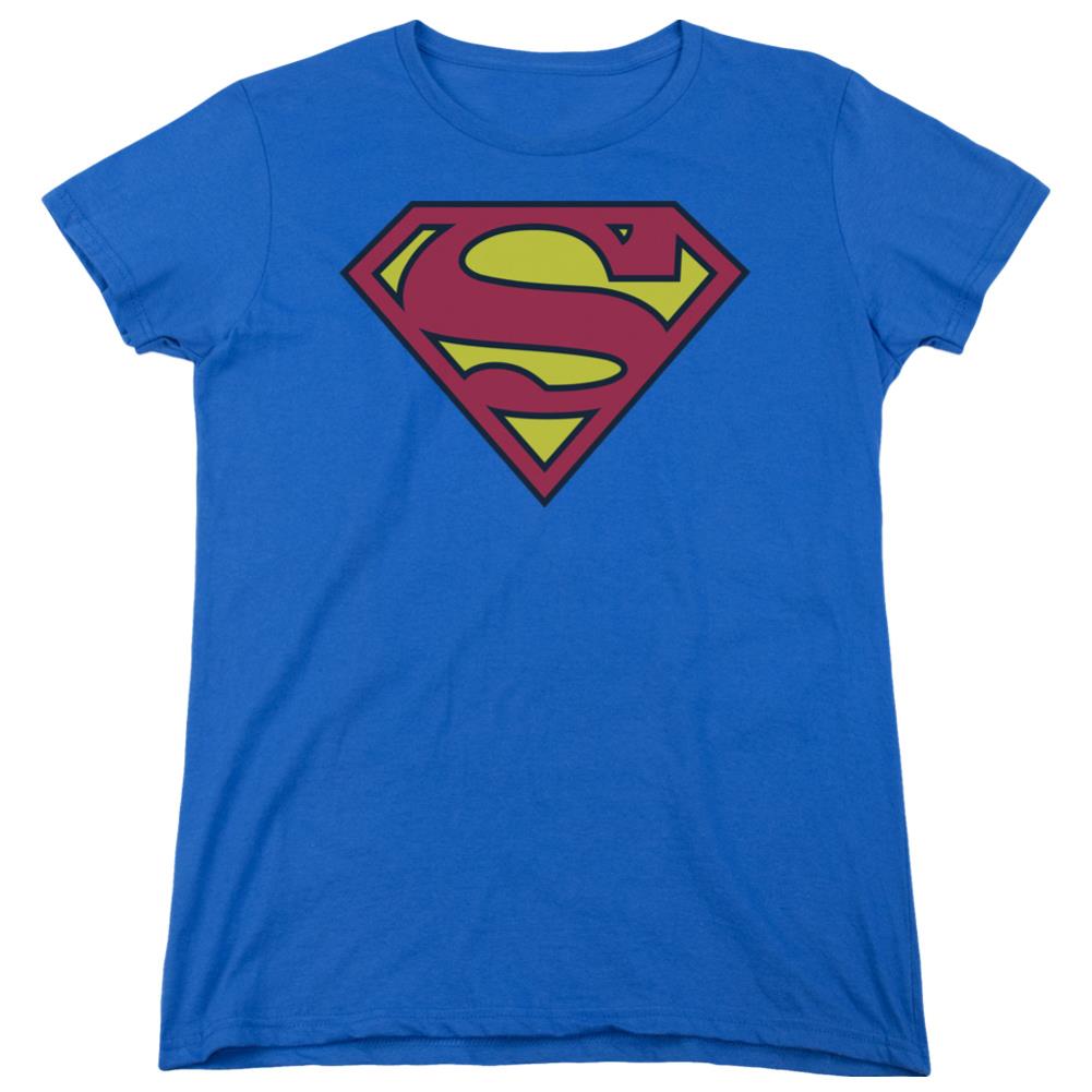 Superman Classic Logo Women's 18/1 Cotton SS T