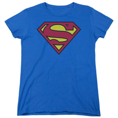 Superman Classic Logo Women's 18/1 Cotton SS T