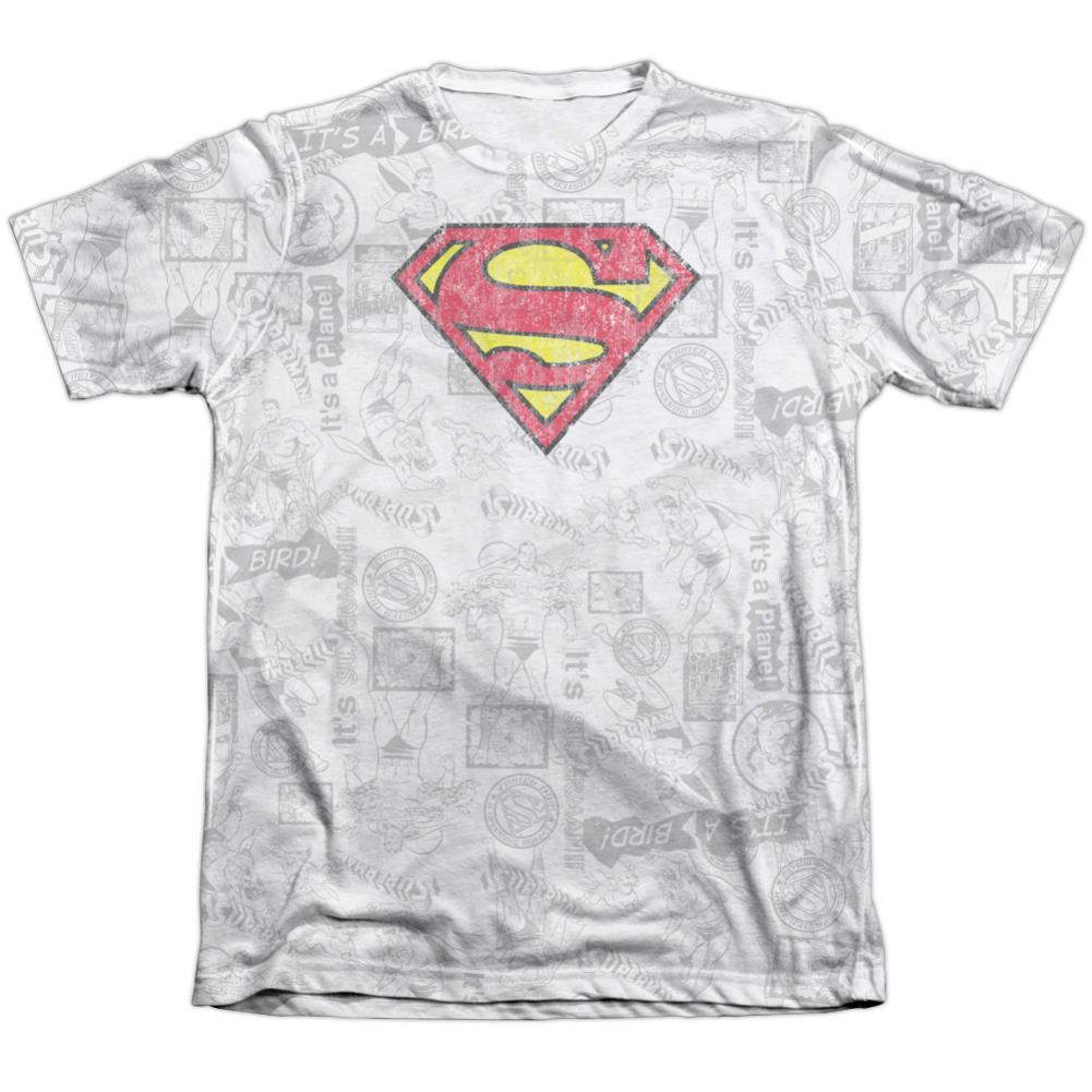 Superman Classic Repeat Men's Regular Fit Poly Cotton SS T