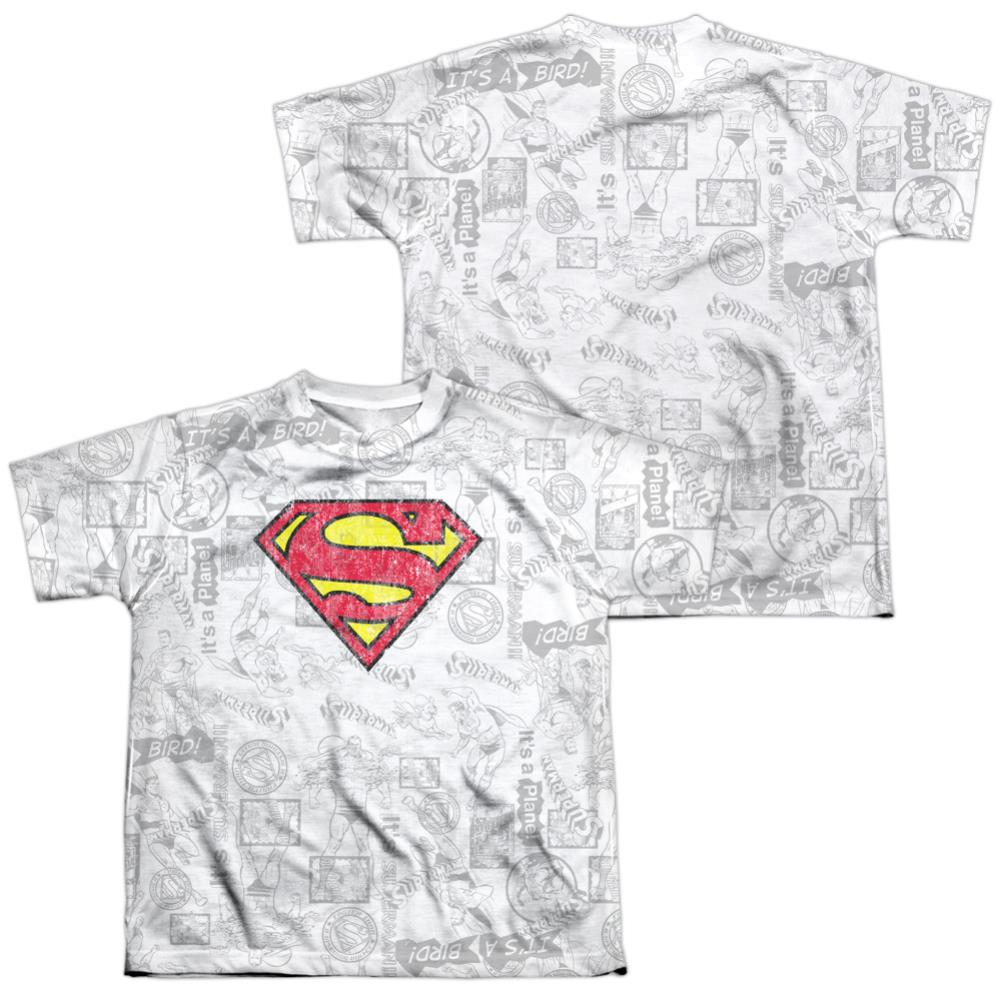Superman Classic Repeat Youth Regular Fit Poly SS T