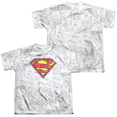 Superman Classic Repeat Youth Regular Fit Poly SS T