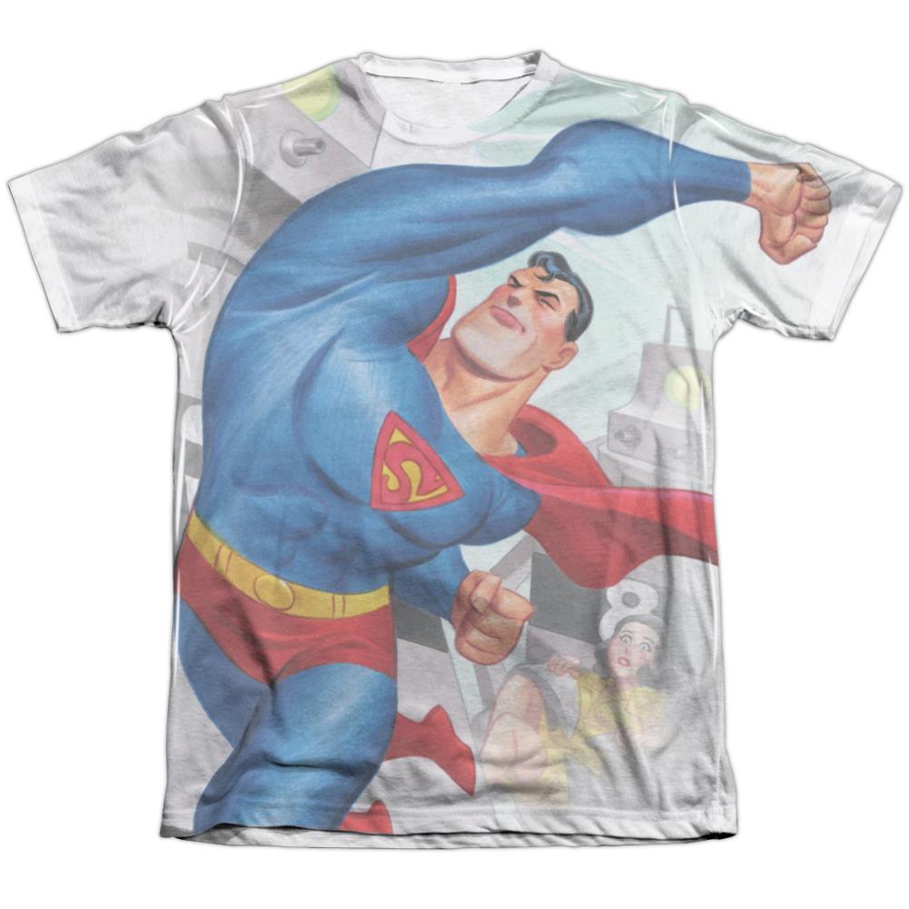 Superman Classic Robots Men's Regular Fit Poly Cotton SS T
