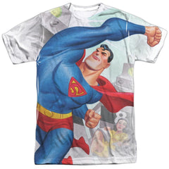 Superman Classic Robots Men's Regular Fit Polyester SS T