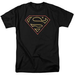 Superman Colored Shield Men's 18/1 Cotton SS T