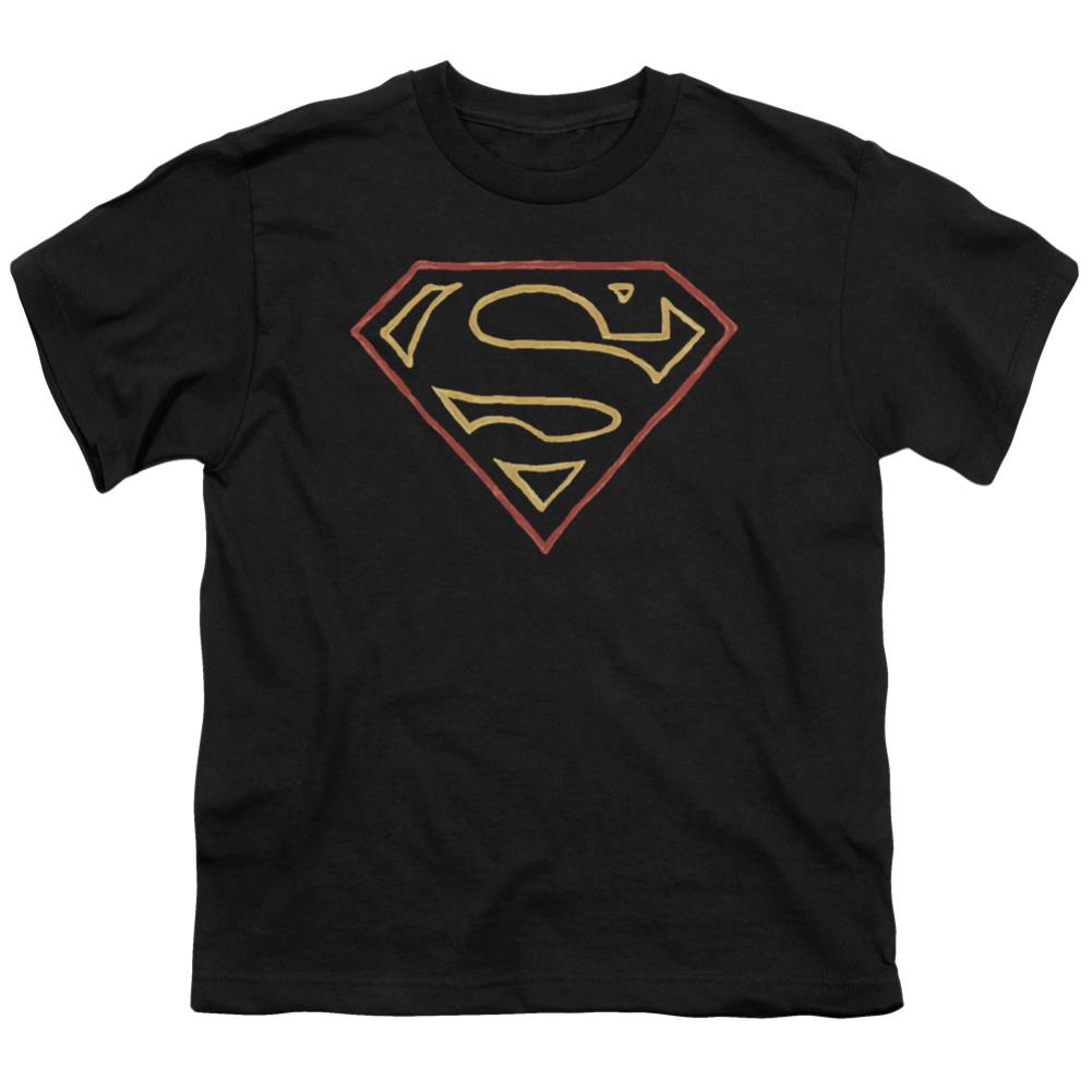 Superman Colored Shield Youth 18/1 100% Cotton SS T