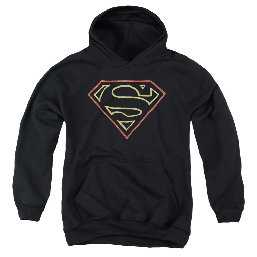 Superman Colored Shield Youth Cotton Poly Pull-Over Hoodie