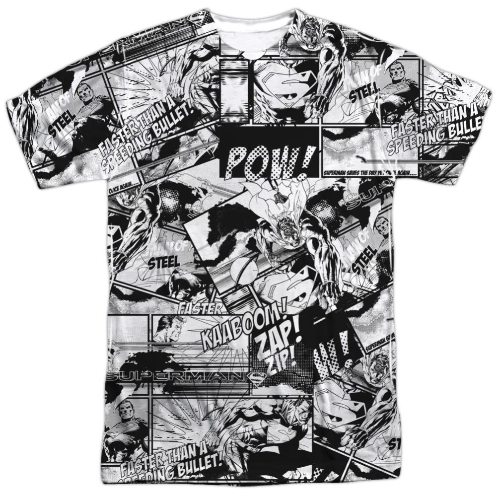 Superman Comic Strips Men's Regular Fit Polyester SS T
