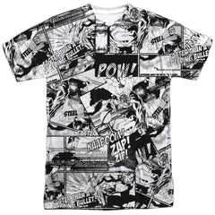 Superman Comic Strips Men's Regular Fit Polyester SS T