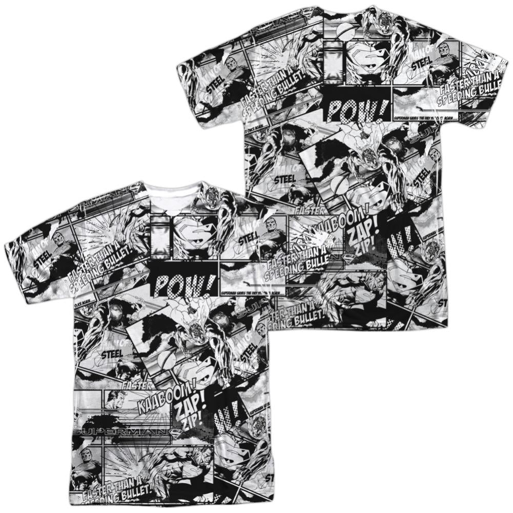 Superman Comic Strips Men's Regular Fit Polyester SS T