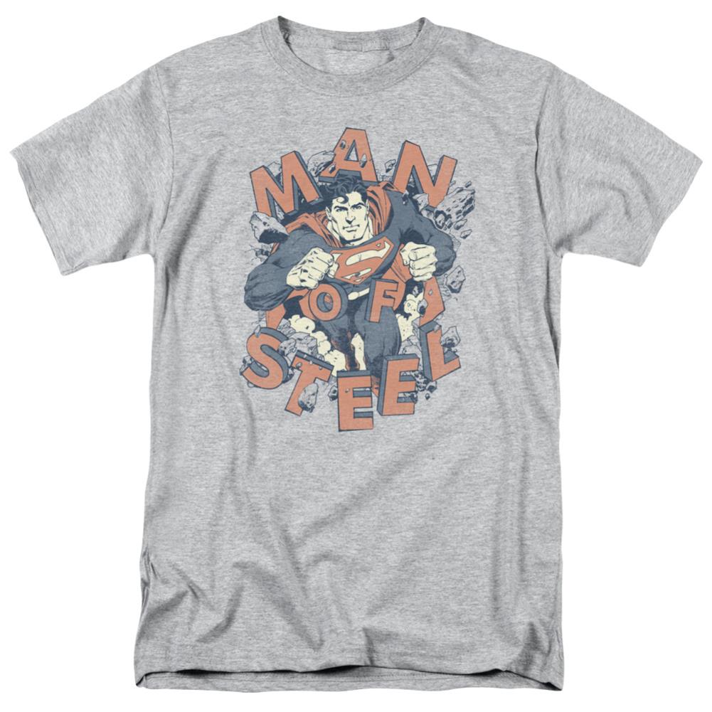 Superman Coming Through Men's 18/1 Cotton SS T