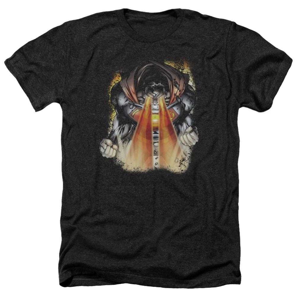 Superman Cover 218 Men's 30/1 Heather 60 40 Poly SS T