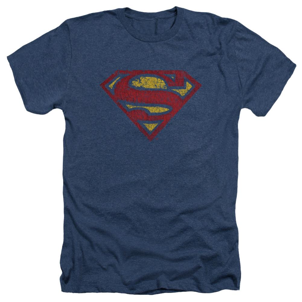 Superman Crackle S Men's 30/1 Heather 60 40 Poly SS T