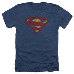 Superman Crackle S Men's 30/1 Heather 60 40 Poly SS T