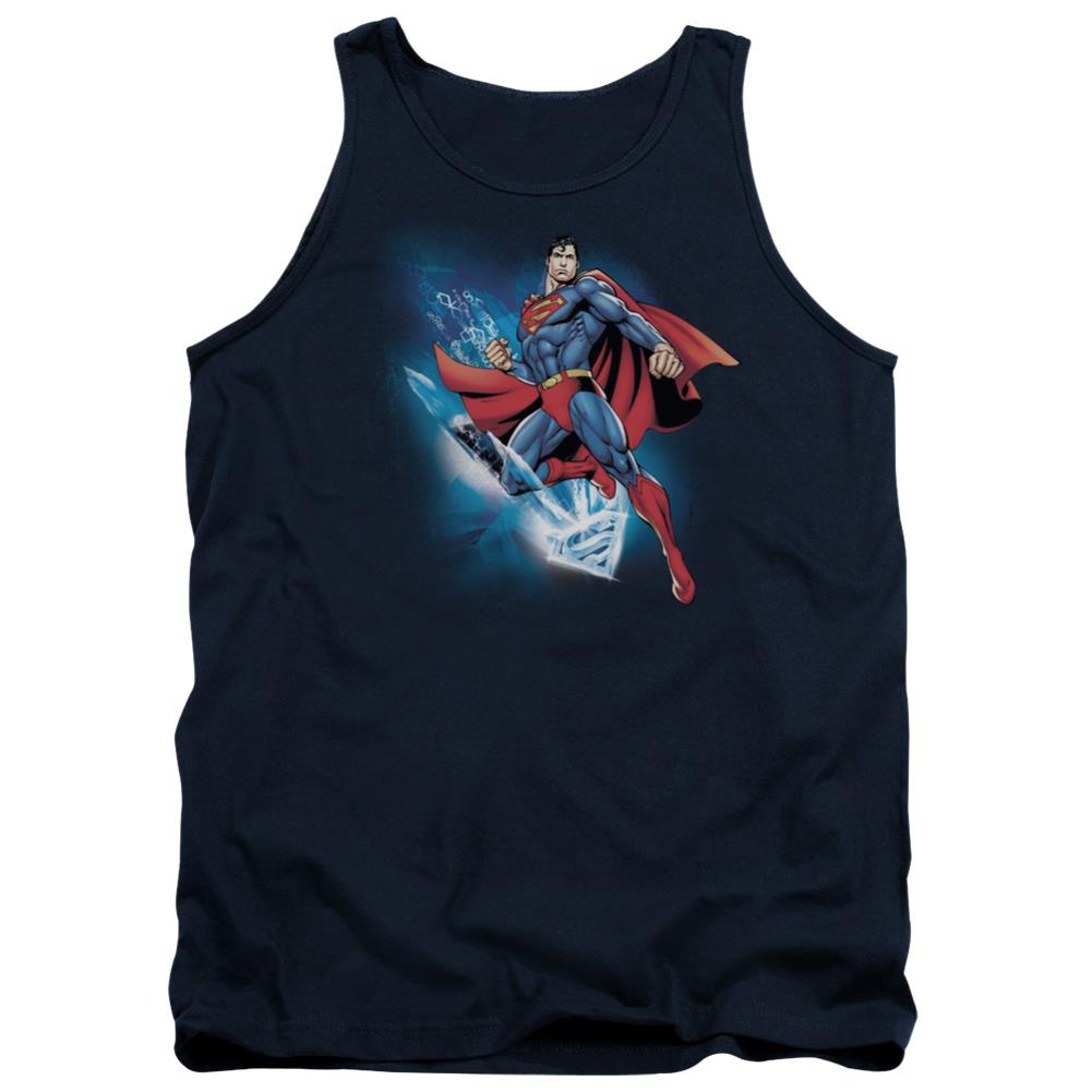 Superman Crystallize Men's 18/1 Cotton Tank Top